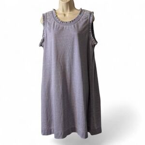 Jones & Co Lavender Sleeveless Ruffle Trim‎ Shift Dress, Women's Size 1X